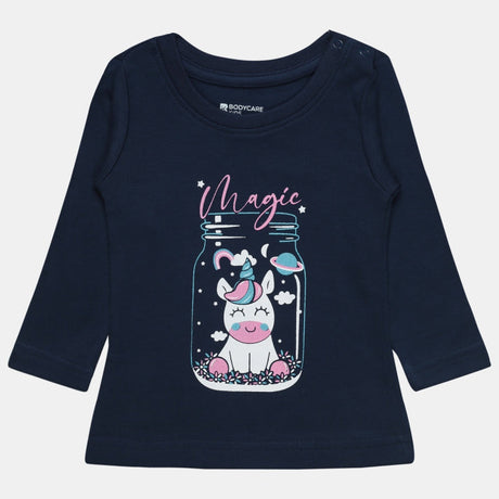 Baby Girls T-Shirt Round Neck Full Sleeves