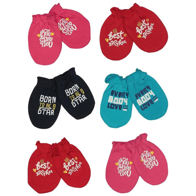 Unisex Baby Mittens Pack of 6 - Bodycare