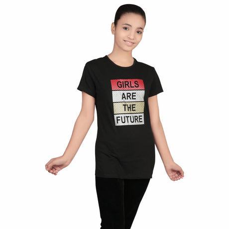 Bodycare Girls Round Neck Half Sleeves Tshirt