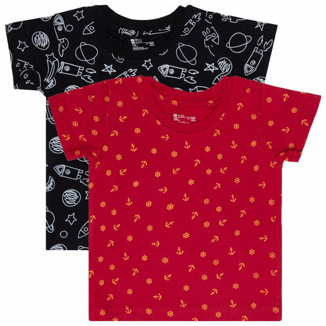 Baby Boys T-Shirt Round Neck Half Sleeves Pack of 2