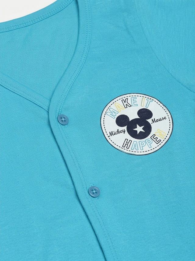 Baby 100% Cotton Front Open Half Sleeves Set for Easy Dressing, Casual Wear and Everyday Comfort Use