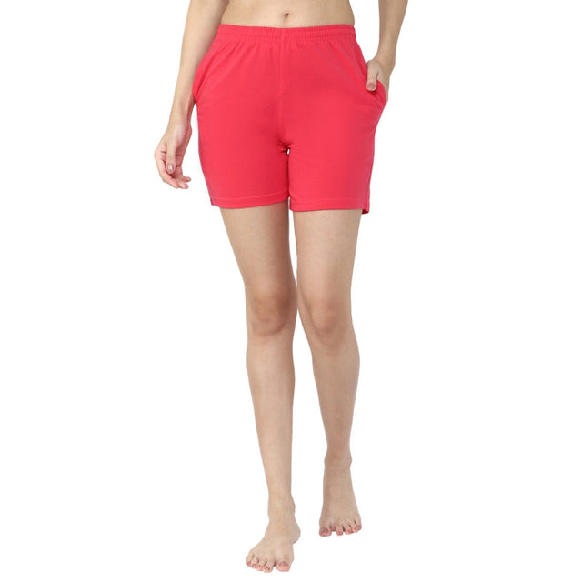 Women 100% Cotton Shorts Side Pockets - Bodycare