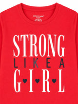 Girls 100% Cotton T-Shirt with Round Neck and Full Sleeves for Comfortable Casual Wear and Regular Use - Pack of 1