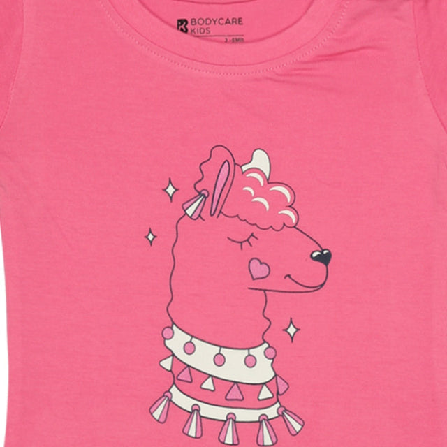 Baby Girls T-Shirt Round Neck Half Sleeves Pack of 2 - Bodycare