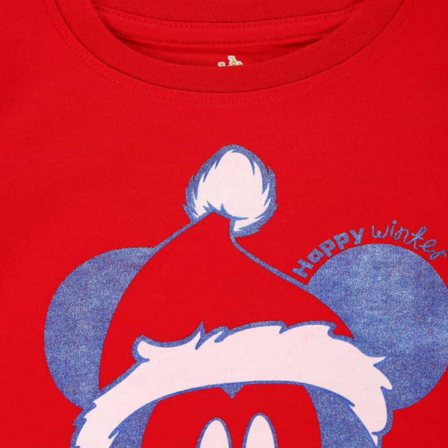 Baby Boys Mickey & Friends T-Shirt Round Neck Full Sleeves - Bodycare