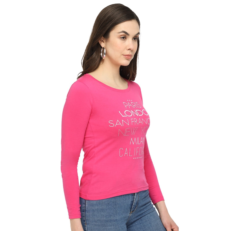 DYCA Women T-shirt Round Neck Full Sleeves