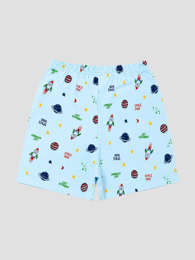 Baby 100% Cotton Spandex Front Open Short Suit with Half Sleeves for Easy Dressing and Everyday Comfort