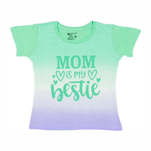 Baby Girls Round Neck Half Sleeve T-Shirt for Casual Wear, Easy Movement, Everyday Comfort and Regular Use