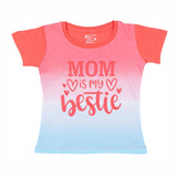 Baby Girls Round Neck Half Sleeve T-Shirt for Casual Wear, Easy Movement, Everyday Comfort and Regular Use