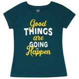 DYCA Women Round Neck Half Sleeves Tshirt