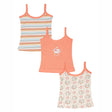 Girls 100% Cotton Vest Dori Neck Sleeveless Pack of 3 - Bodycare