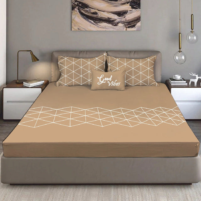 King Size Cotton Bedsheet Solid Salmon Pink - Bodycare