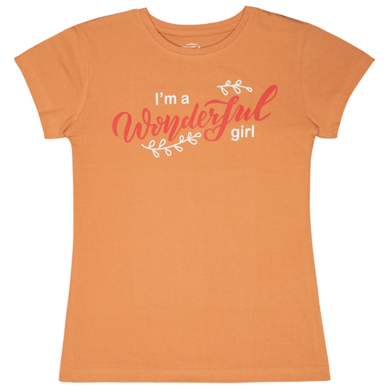 Dyca Girls Round Neck Half Sleeves Tshirt