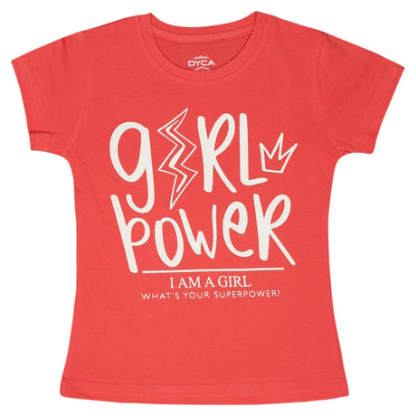 Dyca Girls Round Neck Half Sleeves Tshirt