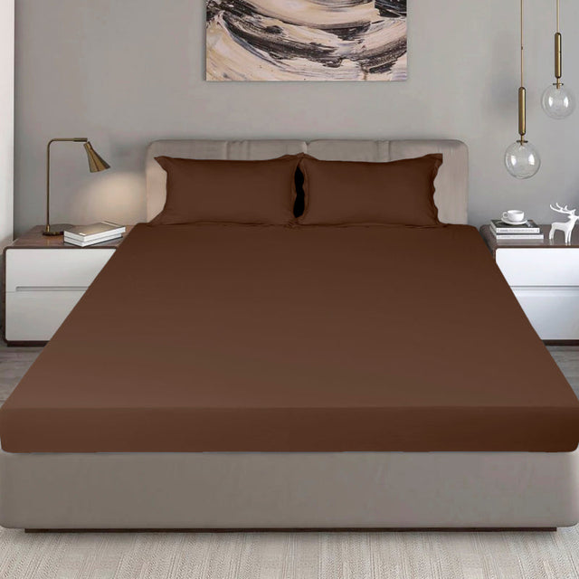 King Size Cotton Fitted Bedsheet Midnight Blue - Bodycare