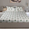 King Size Hosiery Fitted Bedsheet Botanical Print - Bodycare