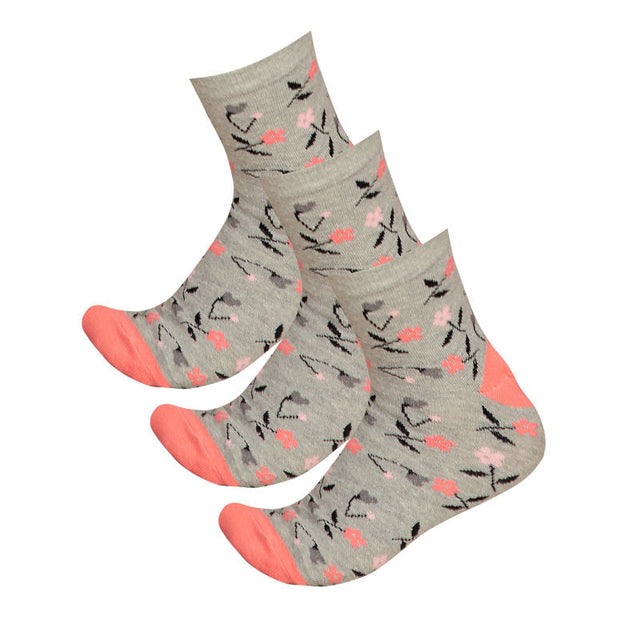 Women Cotton Spandex Socks Stretch Pack of 3 - Bodycare