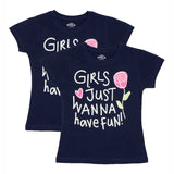 Dyca Girls Round Neck Half Sleeves Tshirt Pack Of 2