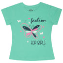 Dyca Girls Round Neck Half Sleeves Tshirt