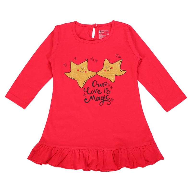 Bodycare Girls Cotton Frock Kanthi Open Full Sleeves