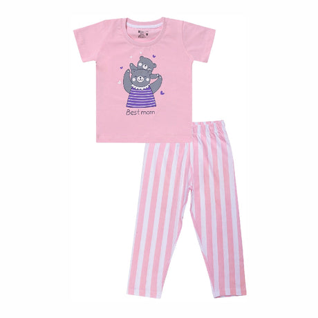 Bodycare Girls Tshirt & Pajami Night Suit Set