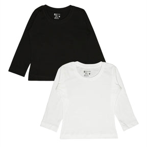 Baby Girls T-Shirt Round Neck Full Sleeves Pack of 2 - Bodycare