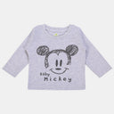 Baby Boys Mickey & Friends T-Shirt Round Neck Full Sleeves - Bodycare