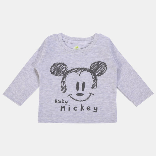 Baby Boys Mickey & Friends T-Shirt Round Neck Full Sleeves - Bodycare