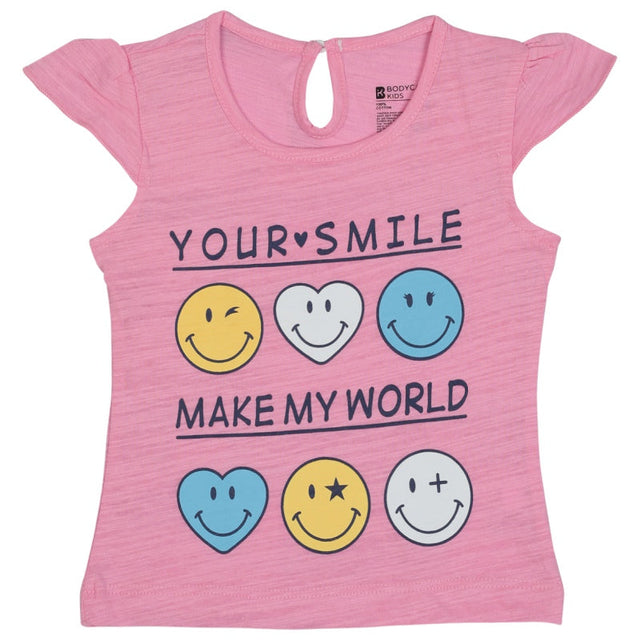 Baby Girls T-Shirt Round Neck Half Sleeves - Bodycare