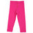 Bright pink kids leggings with two wooden buttons on waistband, comfortable innerwear