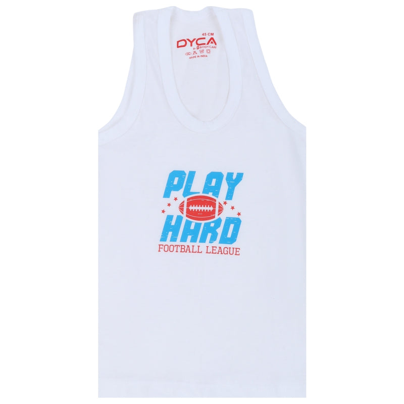Boys Vest Round Neck Sleeveless Pack of 4 - Bodycare