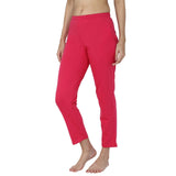 Women 100% Cotton Track Pant with Side Pockets and Solid Sports Jogger Styling for Workout, Gym and Active Wear