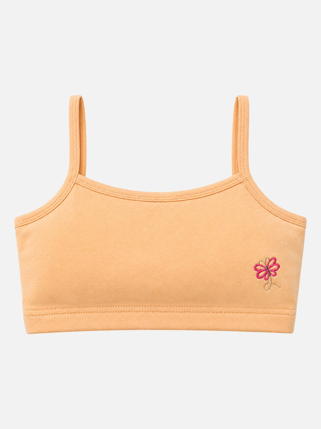 Girls Cotton Sleeveless Crop Top with Inner Elastic for Everyday Innerwear Comfort and Supportive Fit