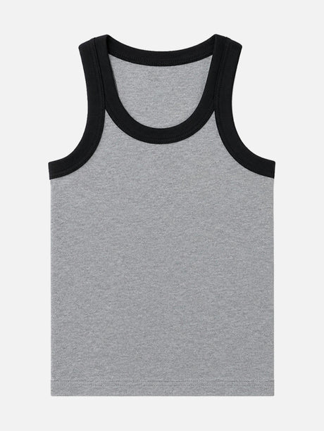 Boys Cotton Rib Vest Round Neck Sleeveless Pack of 4