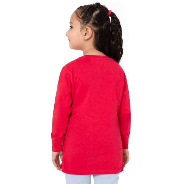 Girls 100% Cotton T-Shirt Round Neck Full Sleeves Pack of 1 - Bodycare