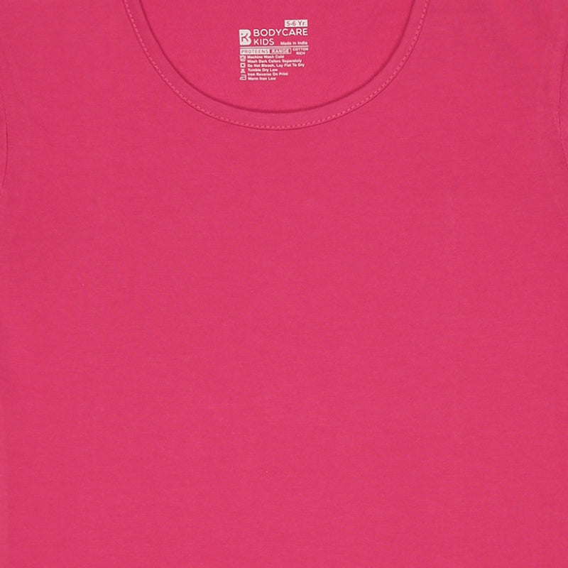 Bodycare Girls Cotton Round Neck Half Sleeves Tshirt Pack Of 2
