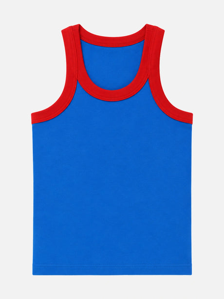 Boys Cotton Rib Vest Round Neck Sleeveless Pack of 4
