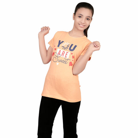 Bodycare Girls Round Neck Half Sleeves Tshirt