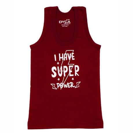 Boys 100% Cotton Vest Round Neck Sleeveless Pack of 4