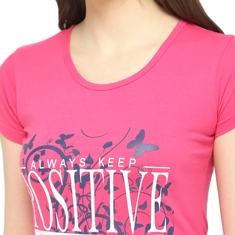 DYCA Women T-shirt Round Neck Half Sleeves