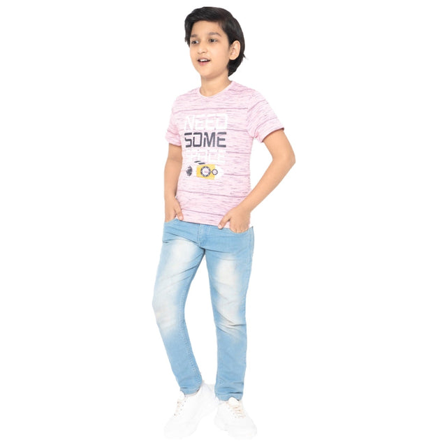 Boys 100% Cotton T-Shirt Round Neck Half Sleeves Pack of 1 - Bodycare