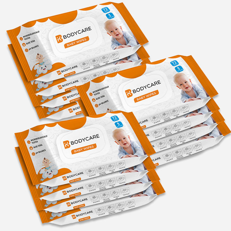 Bodycare Unisex  Wet Wipes White Pack Of 12