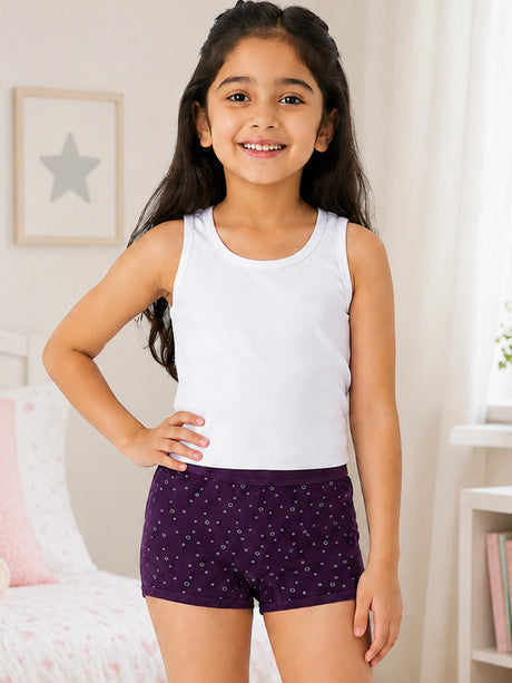 Girls Cotton Bloomer Lycra Waistband Pack of 6