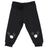 Black kids jogger pants with cute bear face prints on knees, elastic waist and cuffs