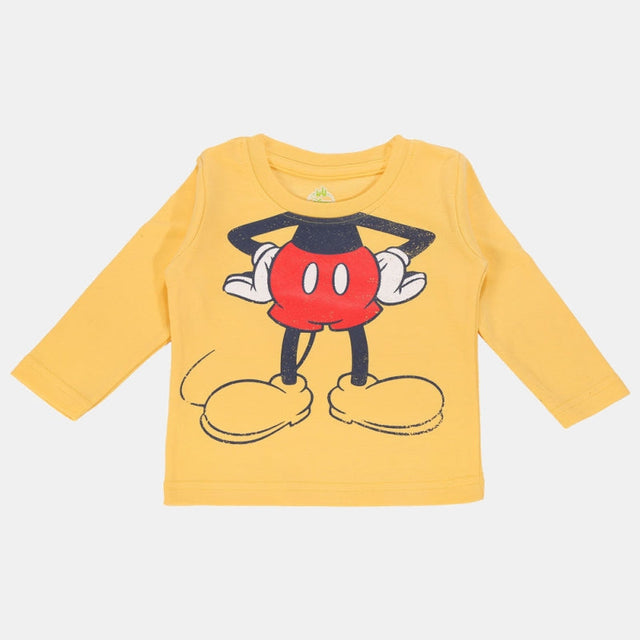 Baby Boys Mickey & Friends T-Shirt Round Neck Full Sleeves - Bodycare