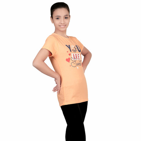 Bodycare Girls Round Neck Half Sleeves Tshirt