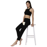 Women 100% Cotton Track Pant with Side Pockets and Solid Sports Jogger Styling for Workout, Gym and Active Wear