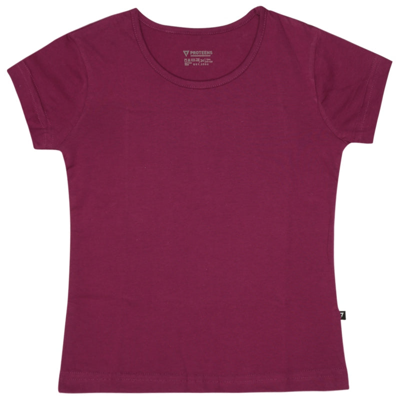 Bodycare Girls Cotton Round Neck Half Sleeves Tshirt Pack Of 2