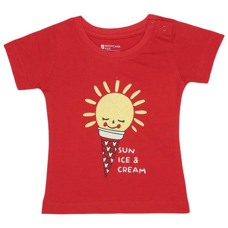 Baby Girls T-Shirt Round Neck Half Sleeves Pack of 2