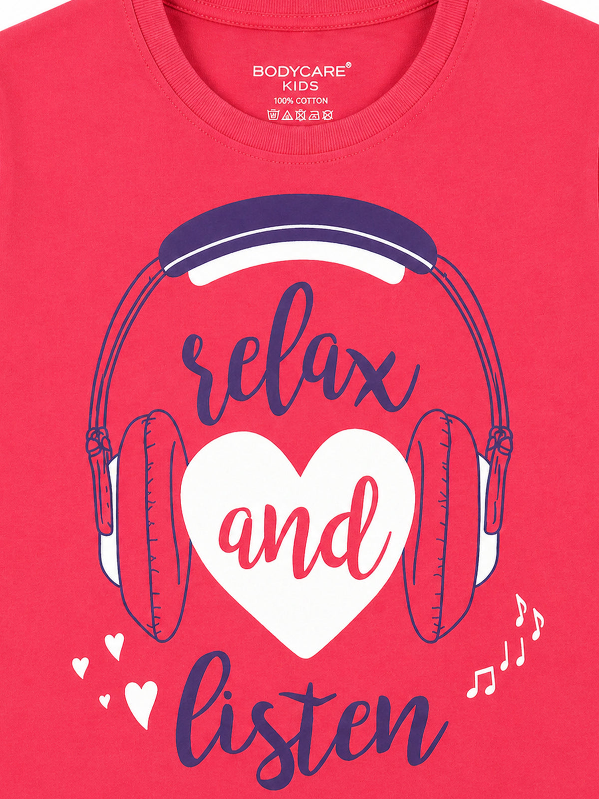 Girls 100% Cotton T-Shirt with Round Neck and Full Sleeves for Comfortable Casual Wear and Regular Use - Pack of 1